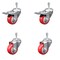 Service Caster 3 Inch SS Red Poly Swivel 3/8 Inch Threaded Stem Caster Total Lock Brake, 2PK SSTSTTL20S314-PPUB-RED-381615-2-S-2 - alternate 1